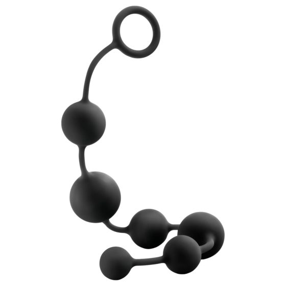 Anal Adventures L - beaded anal dildo (black)
