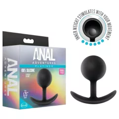Anal Adventures Platinum - Black Anal Plug