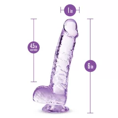 Blush Naturally Yours - crystal dildo (purple)