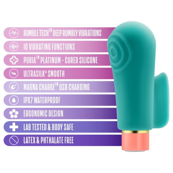 Blush Aria - stimulating finger vibrator (green)