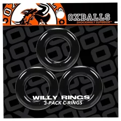 OXBALLS - Trio of Penis Rings (Black)
