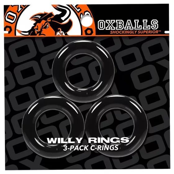 OXBALLS - Trio of Penis Rings (Black)