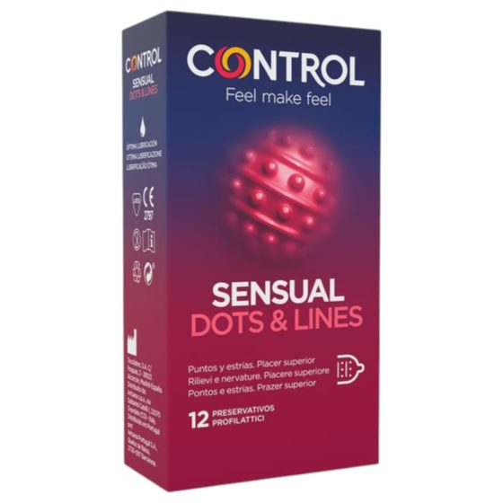 Control - ribbed and dotted condom (12 pcs)