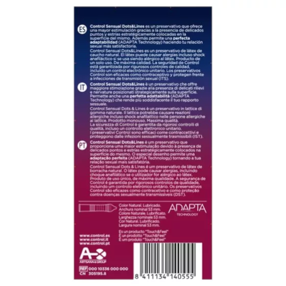 Control - Ribbed & Dotted Condoms (12 pcs)