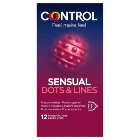 Control - ribbed and dotted condom (12 pcs)