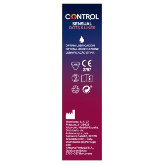 Control - ribbed and dotted condom (12 pcs)