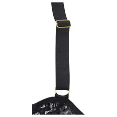 Subblime - Patterned Bodysuit with Satin Belt (Black)