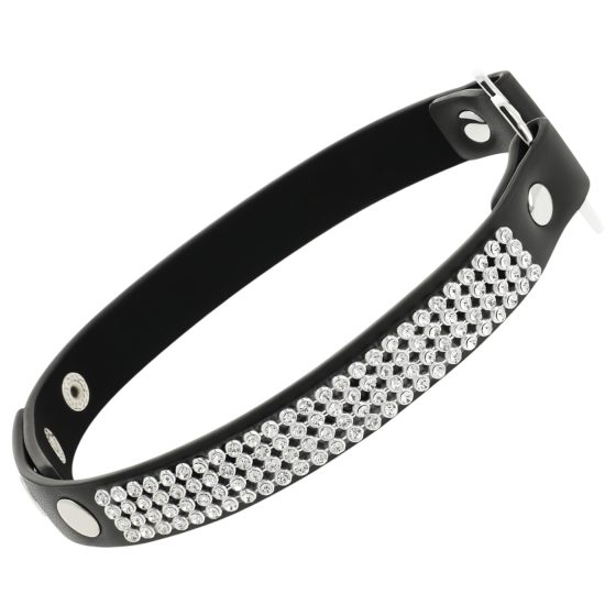 Coquette - rhinestone choker with heart pendant
