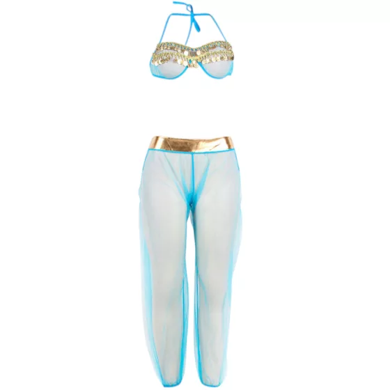 Subblime - Sexy Harem Lady Costume with Veil (Blue) - L/XL