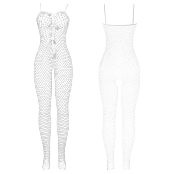 Subblime 951740 - Spicy Bow Fishnet Bodysuit - White - S-L