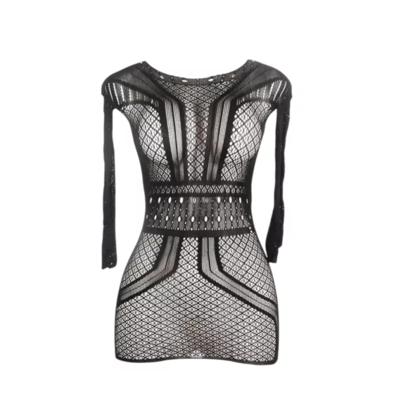 Subblime 951931 - Open-Back Fishnet Dress - Black (XS-M)
