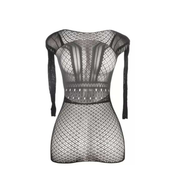 Subblime 951931 - Open-Back Fishnet Dress - Black (XS-M)