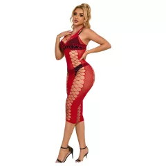 Subblime 952327 - Cross-Strap Mesh Dress - Red - Sizes S-L