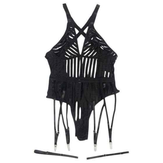 Subblime 954147 - Striped Bodysuit Set - (Black)