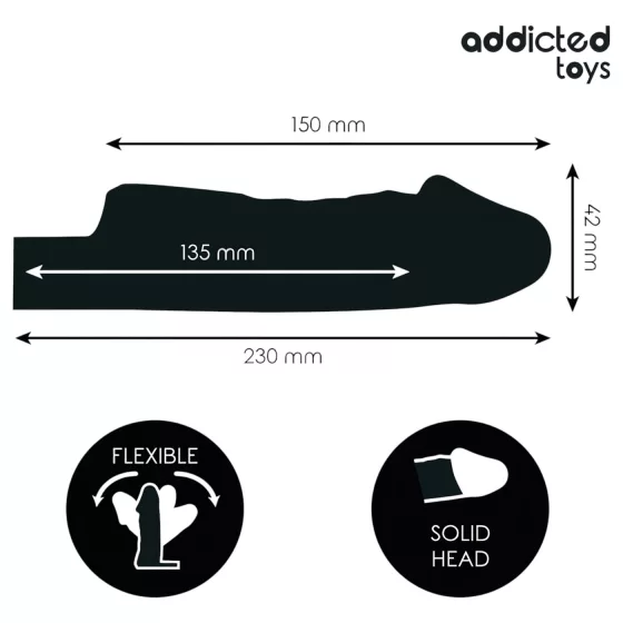 Addicted Toys - 23cm Translucent Penis Sleeve with Ball Ring