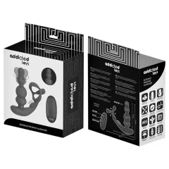   Addicted Toys - Rotating Head Anal Vibrator with Cock Ring (Black)