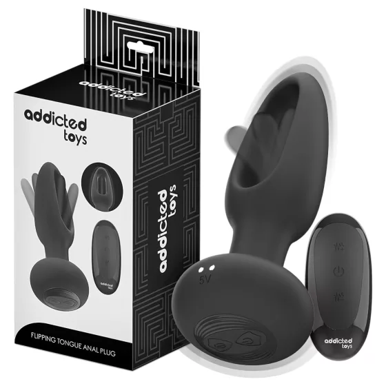Addicted Toys - Black Tongue Motion Anal Vibrator