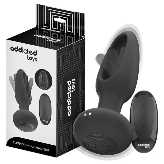 Addicted Toys - Black Tongue Motion Anal Vibrator