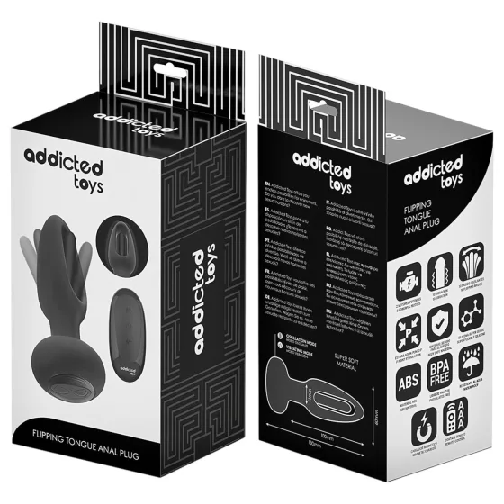 Addicted Toys - Black Tongue Motion Anal Vibrator