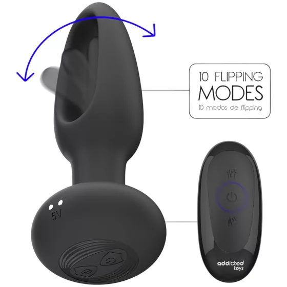 Addicted Toys - Black Tongue Motion Anal Vibrator