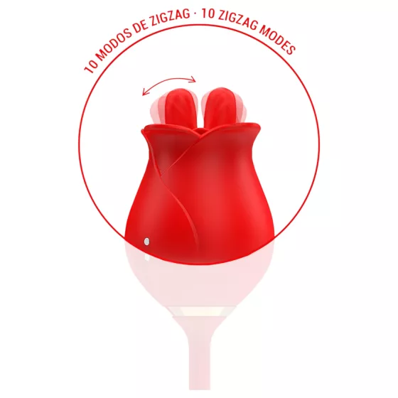 Intense Melanie - 2in1 Swirling Tongue Clitoral Vibrator (Red)