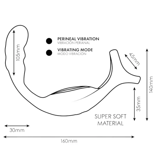 Addicted Toys - Black Anal Vibrator with Penis and Testicle Ring