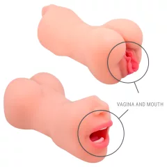   Intense Deep Touch Riley - Realistic Mouth & Vagina Masturbator (Natural)