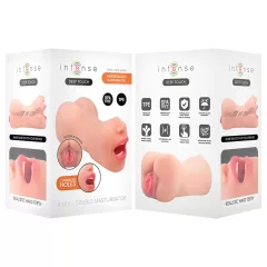   Intense Deep Touch Riley - Realistic Mouth & Vagina Masturbator (Natural)