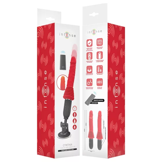 Intense Cynthia - suction‑cup thrusting vibrator (red)