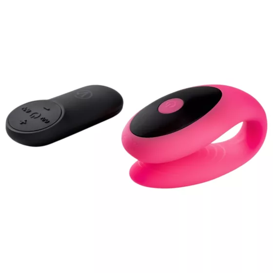 Virgite - remote-controlled couple’s vibrator (black and pink)