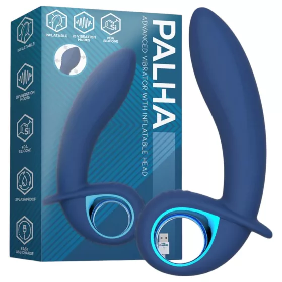INTOYOU Palha - rechargeable, inflatable vibrator (blue)