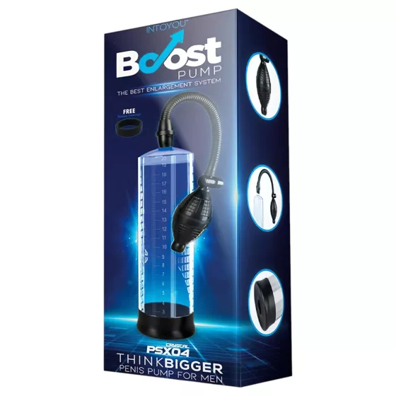 Boost PSX04 - manual penis pump with measuring scale (transparent) - 22 cm