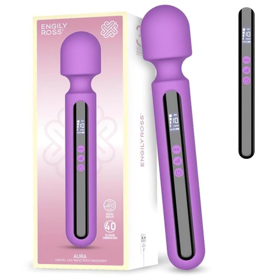 Engily Ross Aura - Rechargeable Digital Purple Massager Vibrator