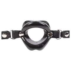 Latetobed - Lip-Shaped Silicone Gag (Black)