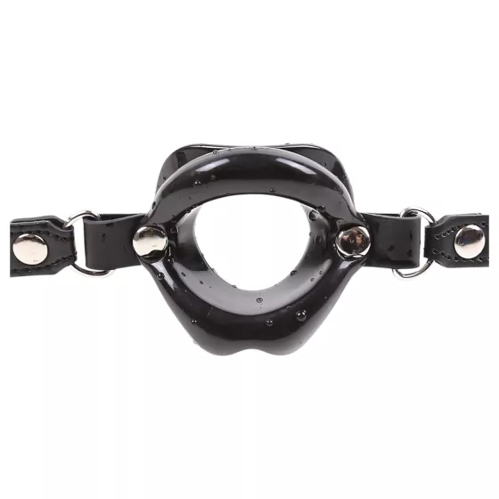 Latetobed - Lip-Shaped Silicone Gag (Black)