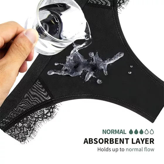 Adalet Flora Normal - Menstrual Panty (Black) - L