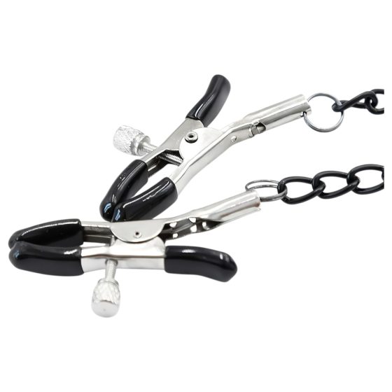 INTOYOU - gag with nipple clamps (black)