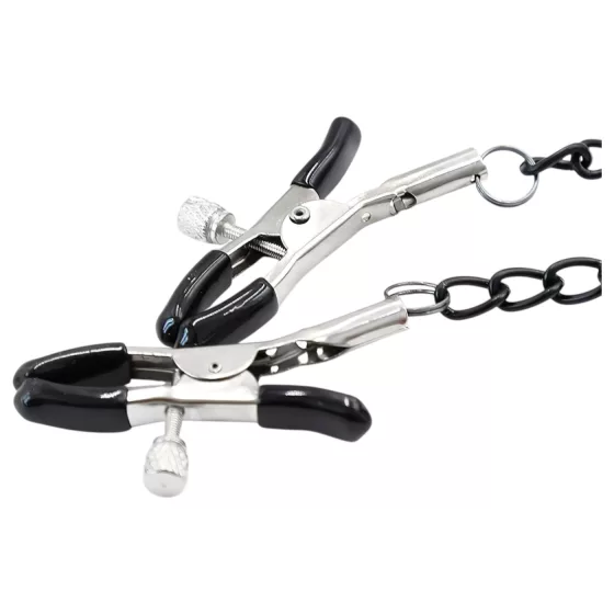 INTOYOU - Mouth Gag with Nipple Clamps (Black)