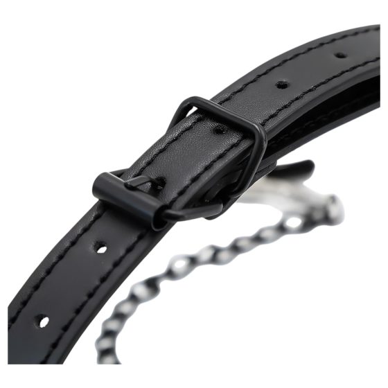 INTOYOU - gag with nipple clamps (black)