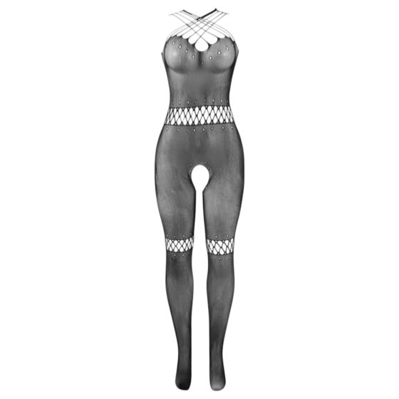 Adalet Kona - Open Mesh Jumpsuit - (Black)