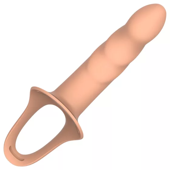 Action Strap-On S - strap-on hollow dildo (flesh-coloured)