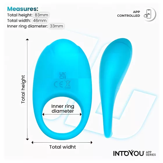 INTOYOU Ringo - smart vibrating penis ring with app (blue)