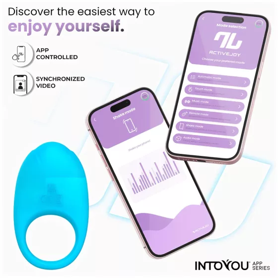 INTOYOU Ringo - smart vibrating penis ring with app (blue)