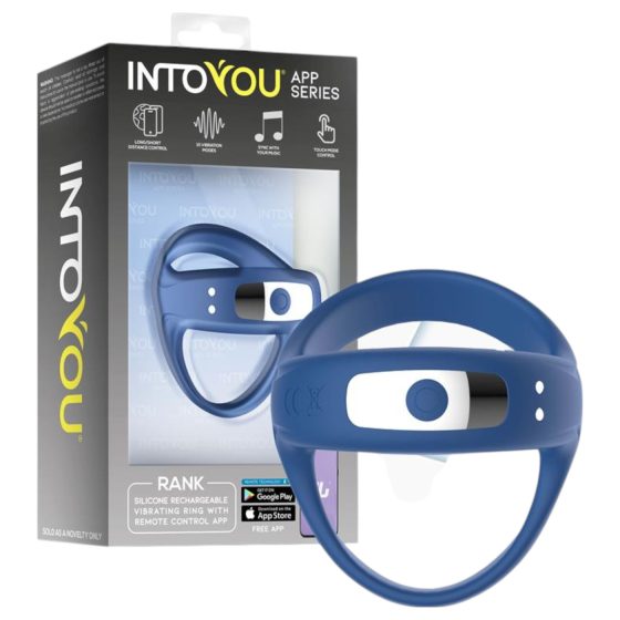 INTOYOU - smart vibrating penis and testicle ring (blue)