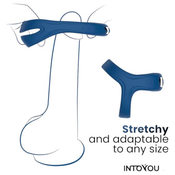 INTOYOU - smart vibrating penis and testicle ring (blue)