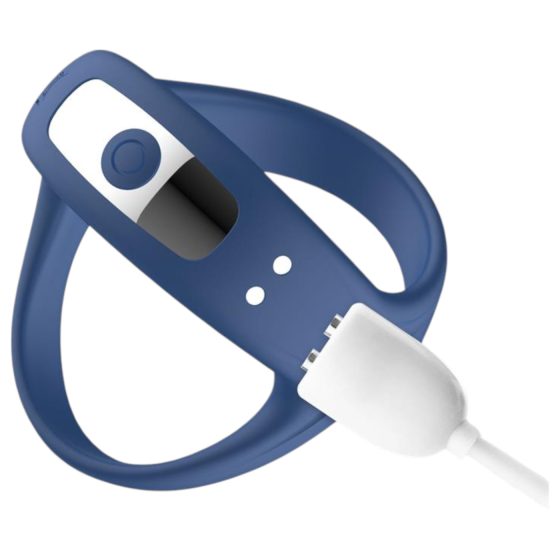 INTOYOU - smart vibrating penis and testicle ring (blue)