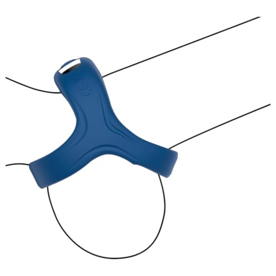 INTOYOU - smart vibrating penis and testicle ring (blue)