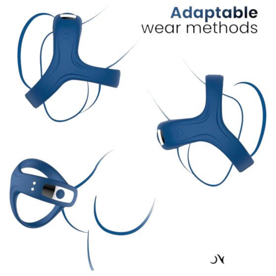INTOYOU - smart vibrating penis and testicle ring (blue)