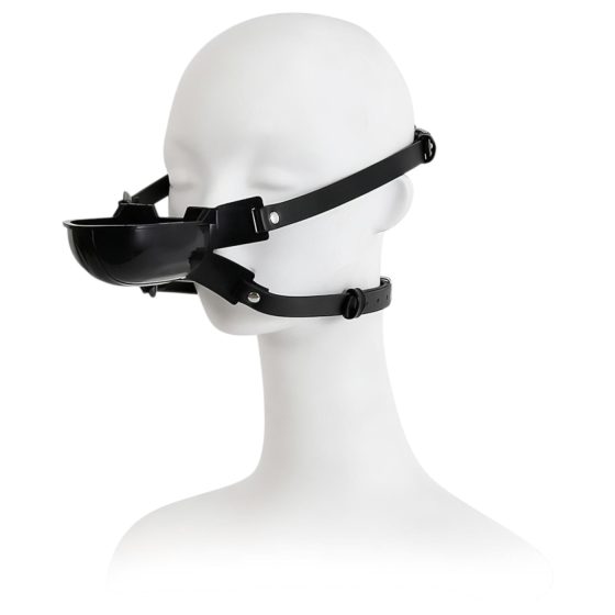 Latetobed - ball gag with drinking tube (black)