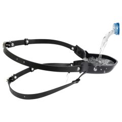 Latetobed - ball gag with drinking tube (black)